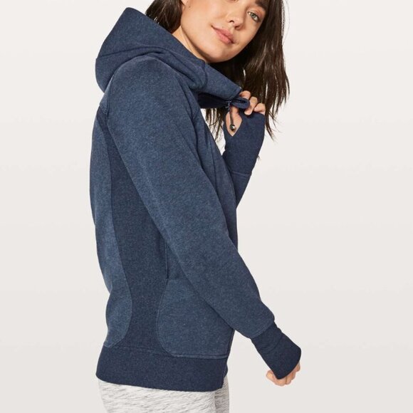 Lululemon Scuba Hoodie *Classic Cotton Fleece Heathered Deep Navy / Deep Navy - Picture 7 of 7